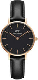 Daniel Wellington Classic Petite Sheffield Black Dial Black Leather Strap Watch For Women - DW00100224 Authentic Buy Shop Now