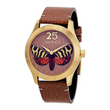 Gucci G Timeless Butterfly Brown Dial Brown Leather Strap Watch For Women - YA1264063 Authentic Buy Shop Now