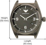 Emporio Armani Franco Black Dial Black Leather Strap Watch For Men - AR0368 Authentic Buy Shop Now