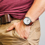 Tommy Hilfiger Landon Chronograph White Dial Brown Leather Strap Watch for Men - 1791531 Authentic Buy Shop Now
