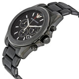 Emporio Armani Sportivo Chronograph Black Dial Black Silicone Strap Watch For Men - AR6092 Authentic Buy Shop Now