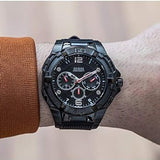 Guess Genesis Quartz Black Dial Black Silicone Strap Watch For Men - W1254G2 Authentic Buy Shop Now