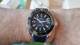 Omega Planet Ocean 6000M Co Axial Master Chronometer 45.5mm Blue Dial Black Rubber Strap Watch for Men - 21532462103001 Authentic Buy Shop Now