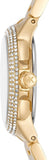 Michael Kors Camille Analog Red Dial Gold Steel Strap Watch For Women - MK7196 Authentic Buy Shop Now