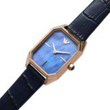 Emporio Armani Gioia Quartz Mother of Pearl Blue Dial Blue Leather Strap Watch For Women - AR11426 Authentic Buy Shop Now