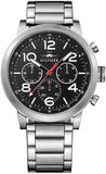 Tommy Hilfiger Jake Chronograph Black Dial Silver Steel Strap Watch for Men - 1791234 Authentic Buy Shop Now