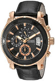 Guess Pinnacle Chronograph Quartz Black Dial Black Leather Strap Watch For Men - W0673G5 Authentic Buy Shop Now
