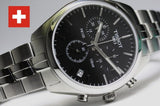 Tissot T Classic PR 100 Chronograph Black Dial Silver Steel Strap Watch for Men - T101.417.11.051.00 Authentic Buy Shop Now