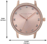 Michael Kors Melissa Analog Rose Gold Dial Rose Gold Steel Strap Watch For Women - MK4396 Authentic Buy Shop Now