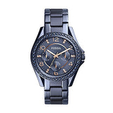 Fossil Riley Quartz Blue Dial Blue Steel Strap Watch for Women - ES4294 Authentic Buy Shop Now