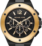 Michael Kors Lennox Chronograph Black Dial Black Steel Strap Watch For Men - MK8941 Authentic Buy Shop Now