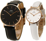 Daniel Wellington Classic Sheffield Black Dial Black Leather Strap Watch For Women - DW00100139 Authentic Buy Shop Now