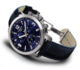 Tissot PRC 200 Chronograph Blue Dial Blue Leather Strap Watch For Men - T055.417.16.047.00 Authentic Buy Shop Now