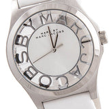 Marc Jacobs Henry Skeleton White Dial White Leather Strap Watch for Women - MBM1241 Authentic Buy Shop Now