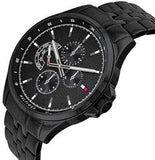 Tommy Hilfiger Shawn Quartz Black Dial Black Steel Strap Watch for Men - 1791611 Authentic Buy Shop Now
