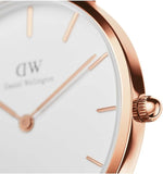 Daniel Wellington Classic Petite York White Dial Brown Leather Strap Watch For Women - DW00100176 Authentic Buy Shop Now