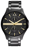 Armani Exchange Hampton Chronograph Black Dial Black Steel Strap Watch For Men - AX2121 Authentic Buy Shop Now