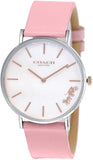 Coach Perry Mother of Pearl Pink Dial Pink Leather Strap Watch for Women - 14503244 Authentic Buy Shop Now