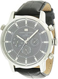Tommy Hilfiger Harrison Chronograph Black Dial Black Leather Strap Watch for Men - 1790875 Authentic Buy Shop Now