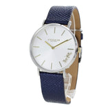 Coach Perry White Dial Blue Leather Strap Watch for Women - 14503156 Authentic Buy Shop Now