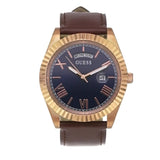 Guess Connoisseur Blue Dial Brown Leather Strap Watch For Men - GW0353G2 Authentic Buy Shop Now