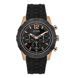 Guess Caliber Chronograph Black Dial Black Rubber Strap Watch for Men - W0864G2 Authentic Buy Shop Now