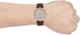Emporio Armani Giovanni Quartz White Dial Brown Leather Strap Watch For Men - AR11211 Authentic Buy Shop Now