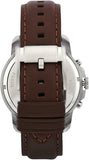 Fossil Grant Chronograph White Dial Brown Leather Strap Watch for Men - FS4735 Authentic Buy Shop Now