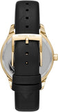 Michael Kors Layton Three Hand Mother of Pearl Black Dial Black Leather Strap Watch For Women - MK2911 Authentic Buy Shop Now