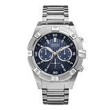Guess Jolt Chronograph Blue Dial Silver Steel Strap Watch for Men - W0377G2 Authentic Buy Shop Now