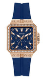 Guess Libra Crystals Blue Dial Blue Silicone Strap Watch For Women - GW0618L2 Authentic Buy Shop Now