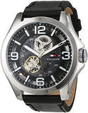 Tommy Hilfiger Bruce Analog Black Dial Black Leather Strap Watch for Men - 1791279 Authentic Buy Shop Now