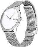 Calvin Klein Minimal Silver Dial Silver Mesh Bracelet Watch for Men - K3M2112Z Authentic Buy Shop Now