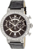 Swarovski Citra Sphere Chronograph Black Dial Black Leather Strap Watch for Women - 5027131 Authentic Buy Shop Now