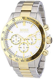 Hugo Boss Ikon Chronograph Silver Dial Two Tone Steel Strap Watch for Men - 1512960 Authentic Buy Shop Now