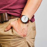 Tommy Hilfiger Deacon White Dial Brown Leather Strap Watch for Men - 1791550 Authentic Buy Shop Now
