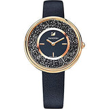 Swarovski Crystalline Pure Black Dial Black Leather Strap Watch for Women - 5275043 Authentic Buy Shop Now