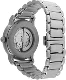 Emporio Armani Meccanico Automatic Skeleton Black Dial Silver Steel Strap Watch For Men - AR60021 Authentic Buy Shop Now