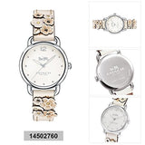 Coach Delancey White Dial Floral White Leather Strap Watch for Women - 14502760 Authentic Buy Shop Now