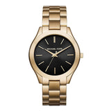 Michael Kors Runway Black Dial Gold Steel Strap Watch for Women - MK3478 Authentic Buy Shop Now