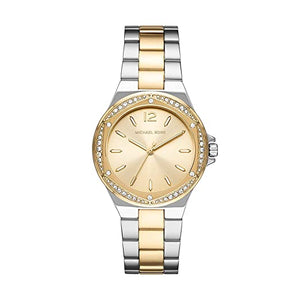 Michael Kors Lennox Three-Hand Gold Dial Two Tone Steel Strap Watch For Women - MK6988 Authentic Buy Shop Now