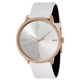 Calvin Klein Accent White Dial White Leather Strap Watch for Men - K2Y2X6KW Authentic Buy Shop Now