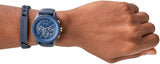 Armani Exchange Outerbanks Chronograph Blue Dial Blue Silicone Strap Watch For Men - AX7128 Authentic Buy Shop Now