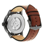 Fossil Townsman Automatic Skeleton Black Dial Brown Leather Strap Watch for Men - ME3181 Authentic Buy Shop Now