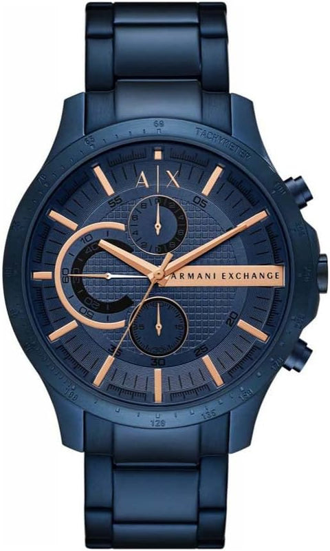 Armani Exchange Hampton Chronograph Blue Dial Blue Steel Strap Watch For Men - AX2430 Authentic Buy Shop Now