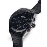 Hugo Boss Onyx Black Dial Black Leather Strap Watch for Men - 1513367 Authentic Buy Shop Now
