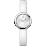 Calvin Klein Firm Silver Dial White Leather Strap Watch for Women - K3N231L6 Authentic Buy Shop Now