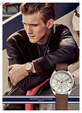 Tommy Hilfiger Jake Quartz White Dial Brown Leather Strap Watch for Men - 1791231 Authentic Buy Shop Now