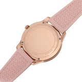 Michael Kors Runway Three Hand Crystal Pave Dial Pink Rubber Strap Watch For Women - MK6854 Authentic Buy Shop Now