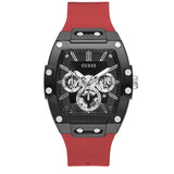Guess Phoenix Multifunction Black Dial Red Rubber Strap Watch for Men - GW0203G4 Authentic Buy Shop Now
